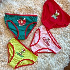 New Dr. Seuss Grinch Kids Underwear Set - Red, Green, Yellow, White sz 3